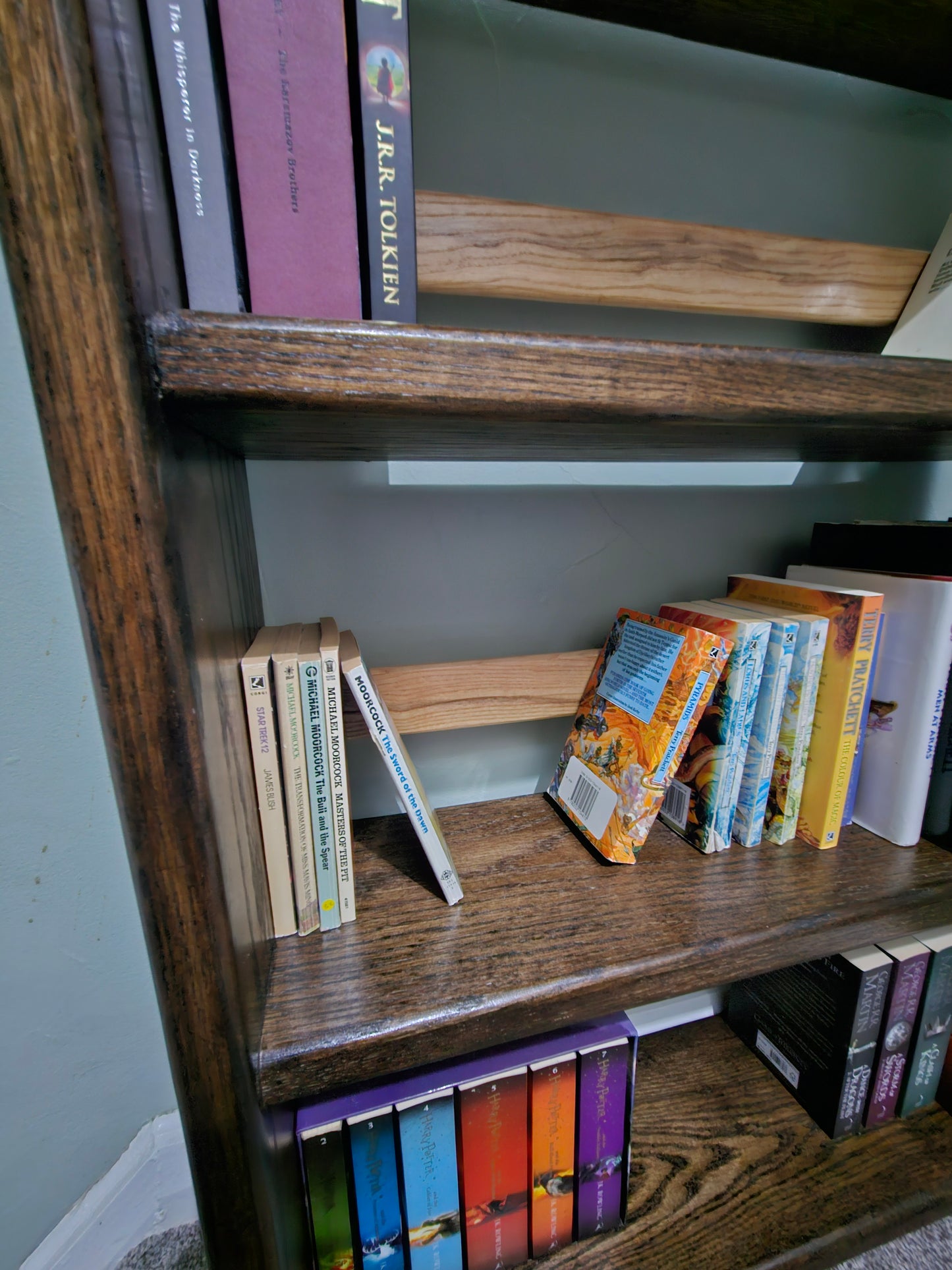 Solid Dark Oak Bookcase