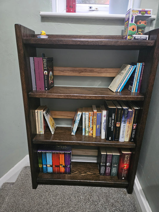 Solid Dark Oak Bookcase